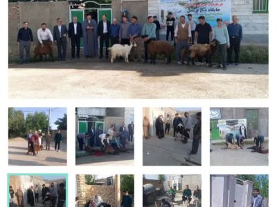 مراسم قربانی و توزیع بسته‌های معیشتی در زنجان برگزار شد  